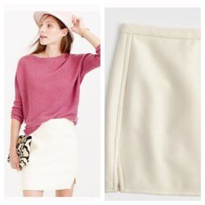 J CREW Wool Cream Mini Skirt
